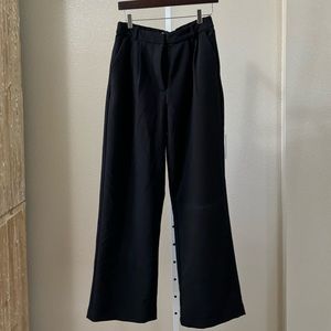 Curve Love A&F Tailored Wide Leg Pant, Black, size 10